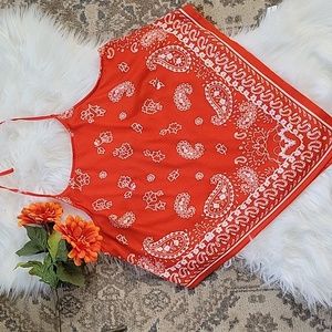 NWOT Bandana Halter Top XL